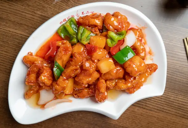 Sweet and Sour Chicken with Pineapple and Peppers